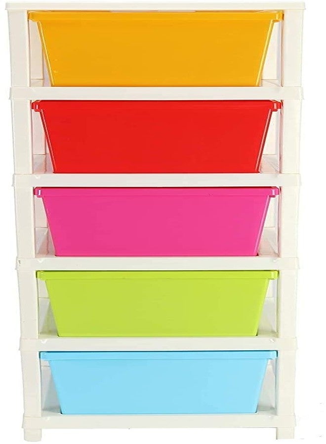 مورال نظام أدراج تخزين معياري من البلاستيك من مورال مكون من 5 طبقات (متعدد الألوان) - Image 4